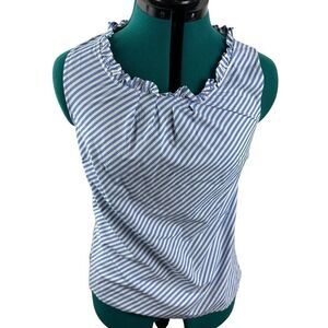 Talbots Blue and White Striped Blouse- Size XS